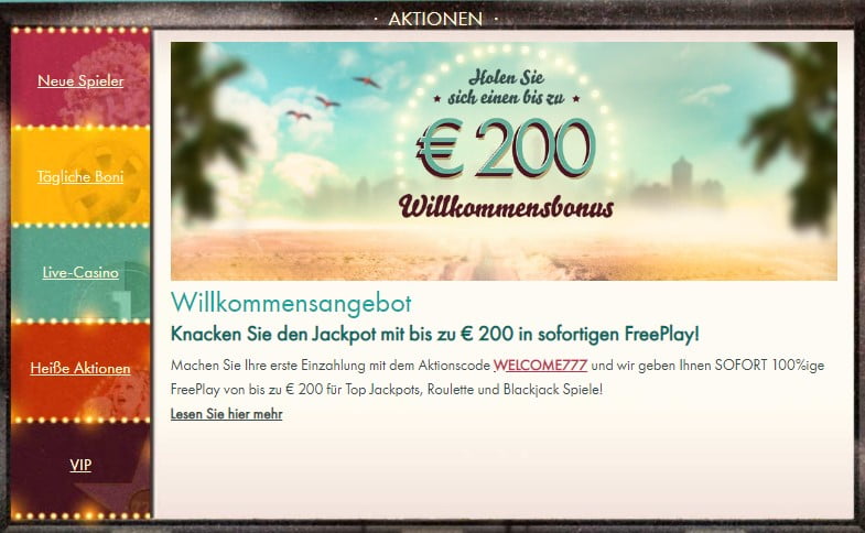 777 Casino Bonus