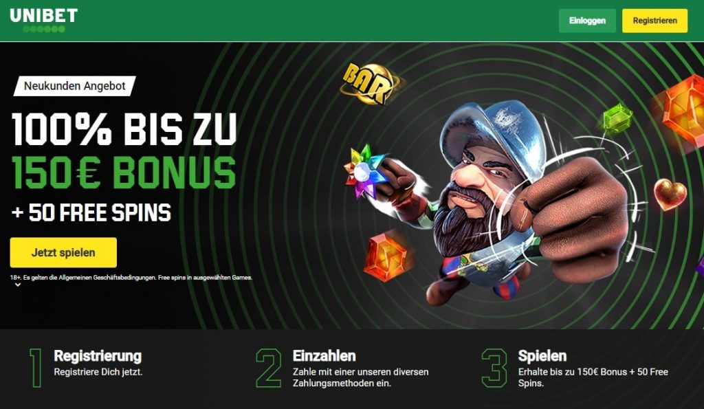 Unibet Casino Homepage Image