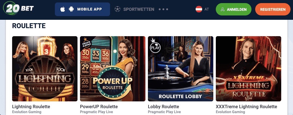 20bet Casino Roulette online