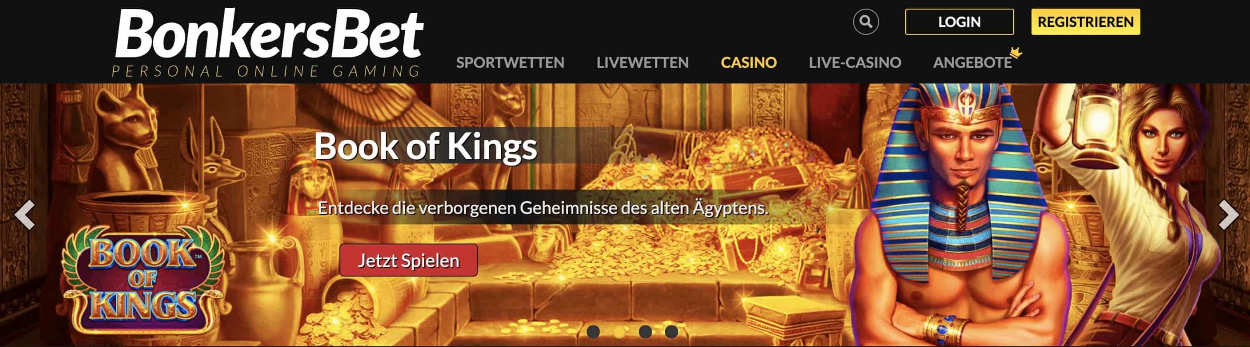 BonkersBet Casino Book og Kings Spiel