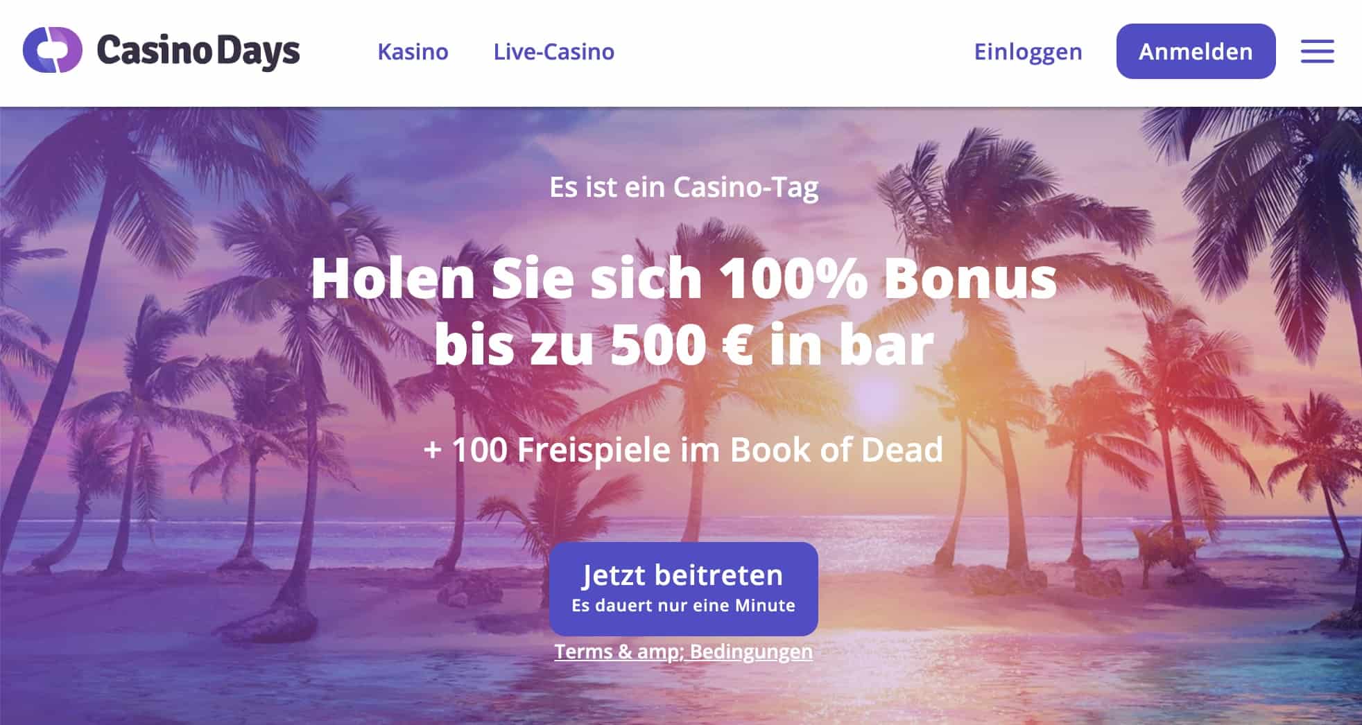 Casino Days Homepage