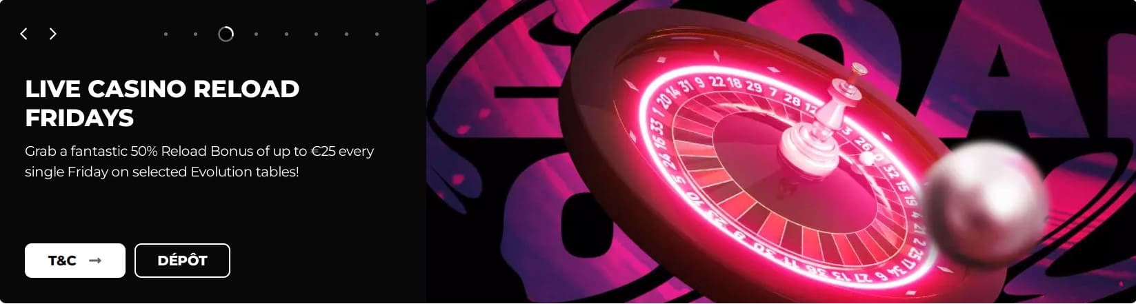 Energycasino Live Casino Reload Fridays