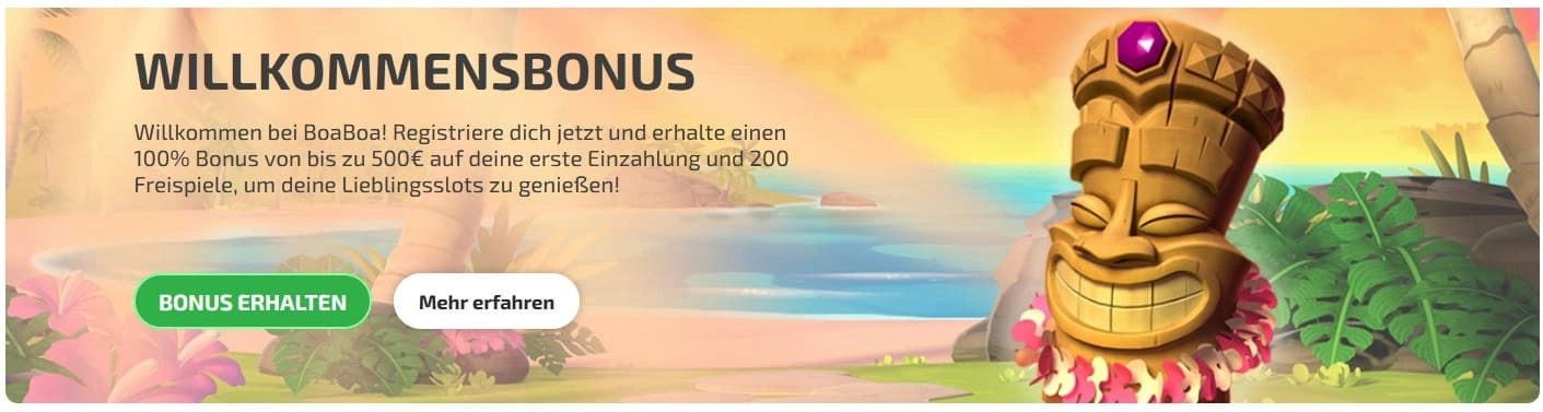 BoaBoa Willkommensbonus