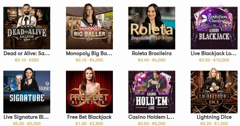 InterCasino Live Spiele