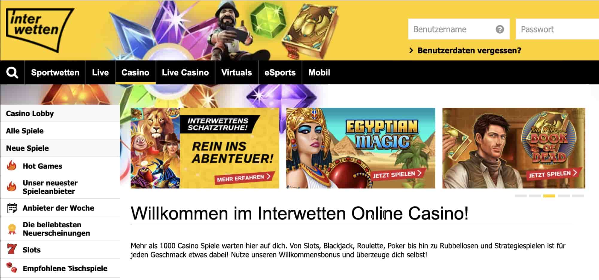 Interwetten Casino Bonus