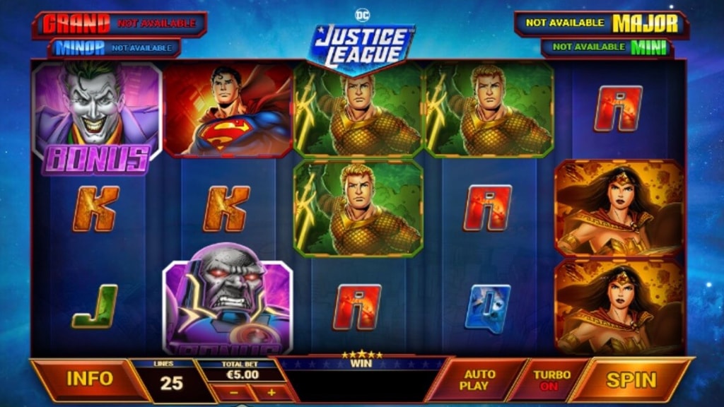 Justice League – ein Super-Spiel mit Superhelden von Playtech