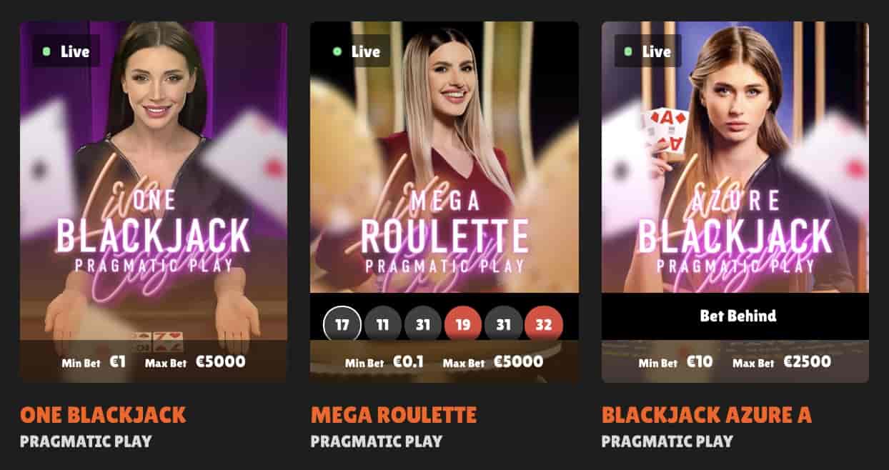 live dealer casino nitro