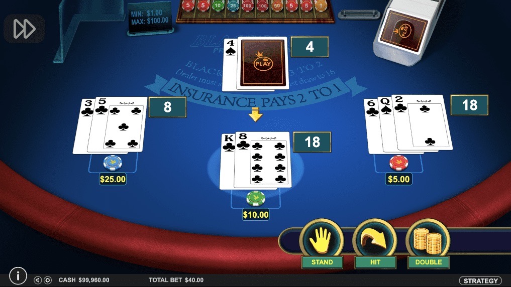 Multihand Blackjack von Pragmatic Play