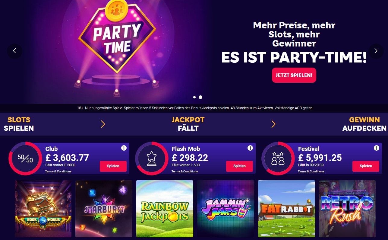 Partycasino jackpot party