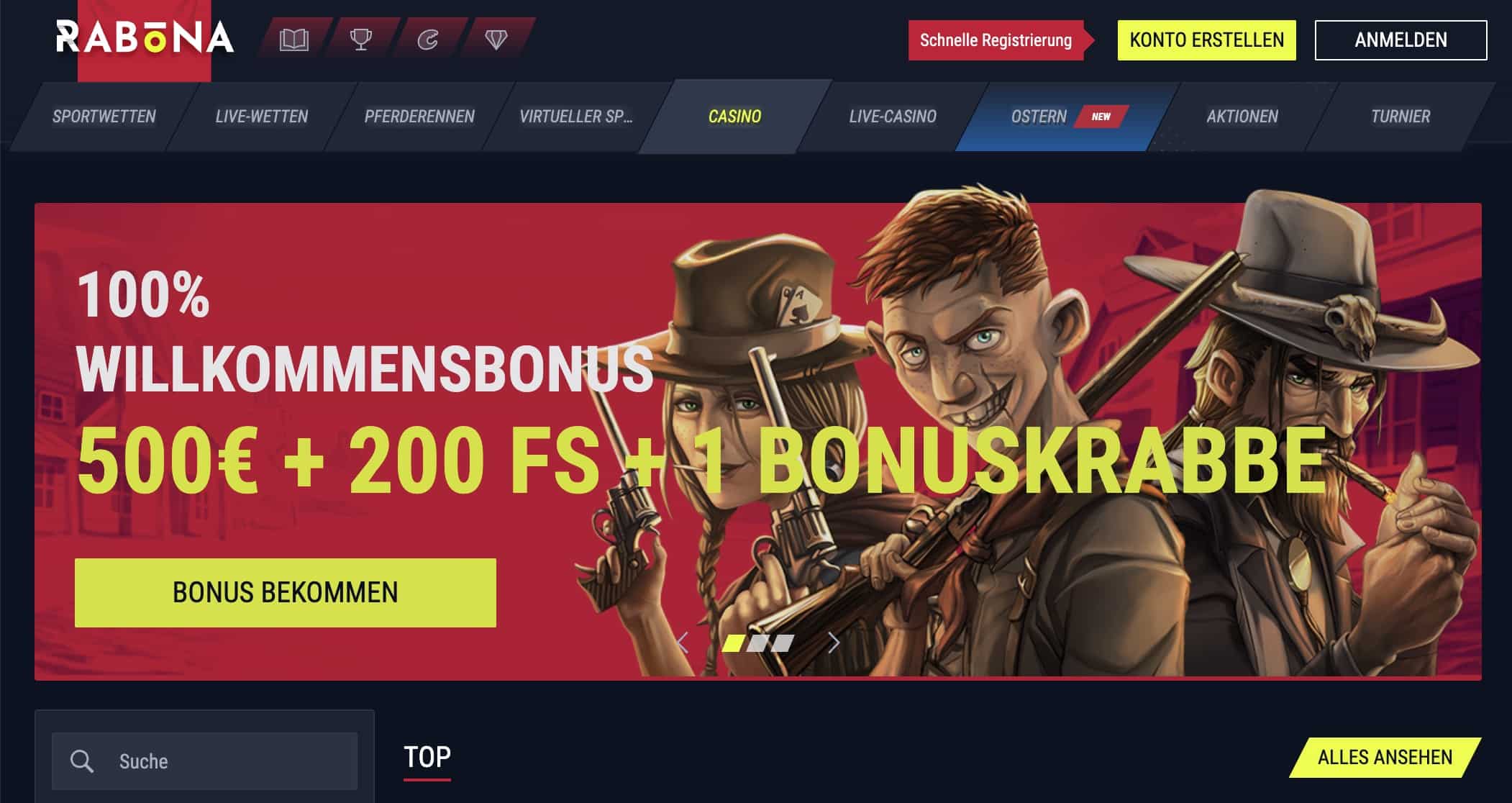 rabona casino promo code