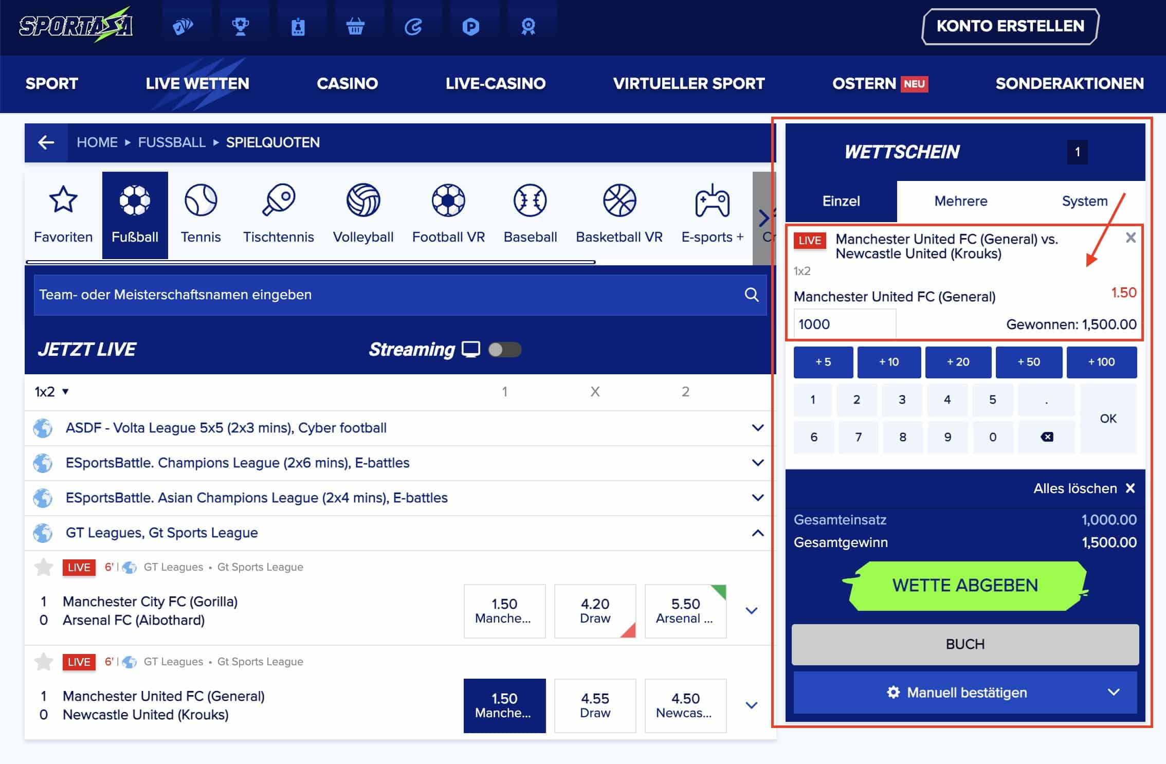 sportaza betting site