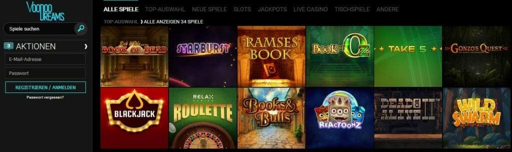 Voodoodreams Online Casino AT