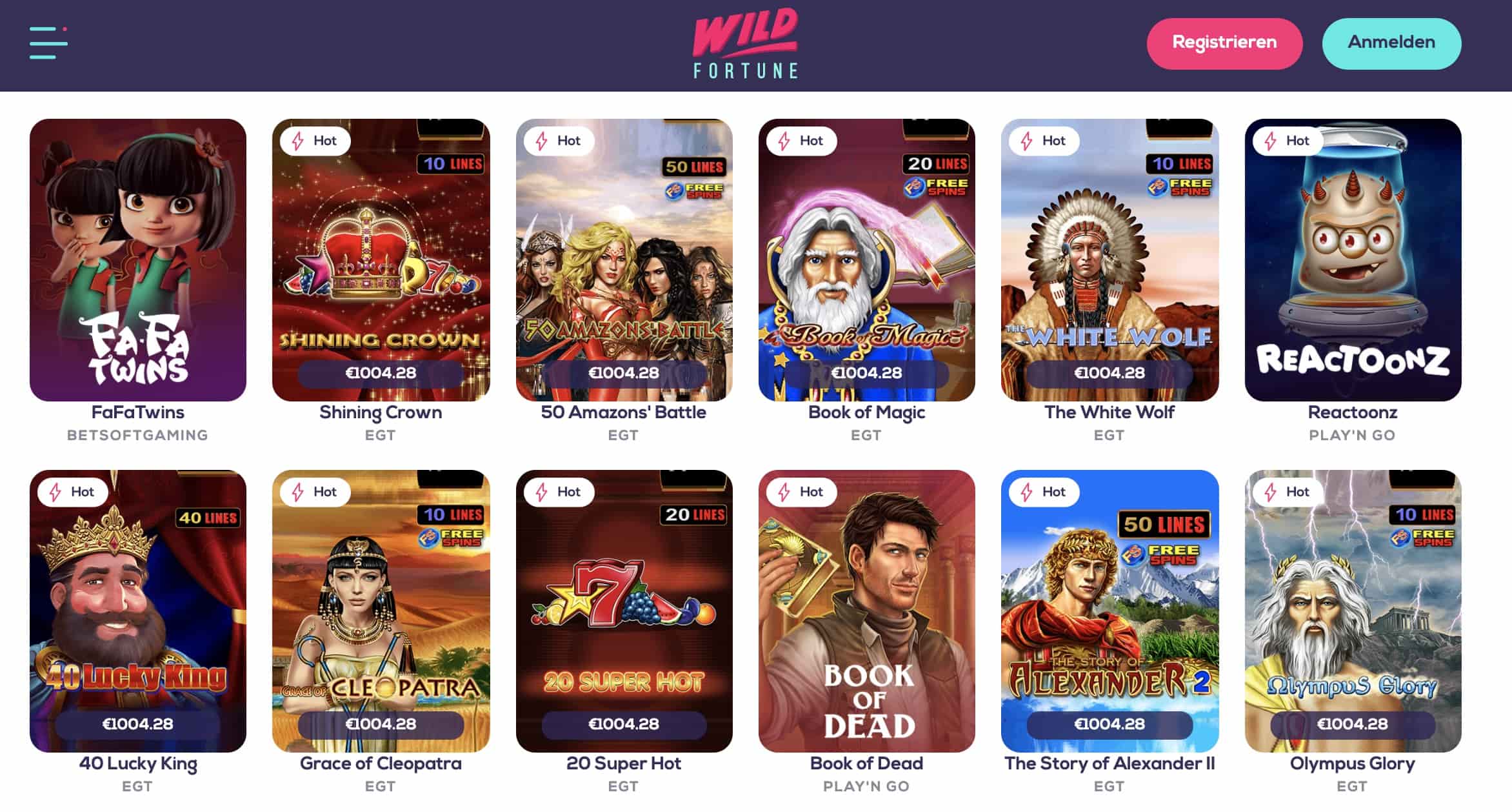 Wild Fortune Spielautomaten