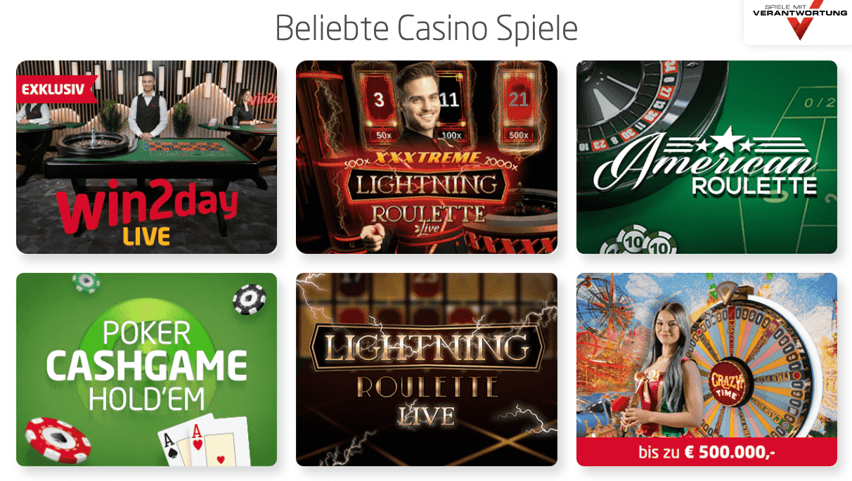 win2day Casino Gewinnspiele